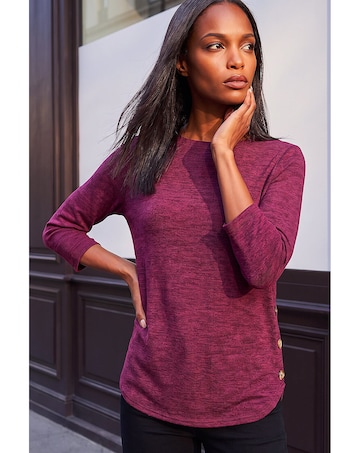 Roman Curved Hem Stretch Top
