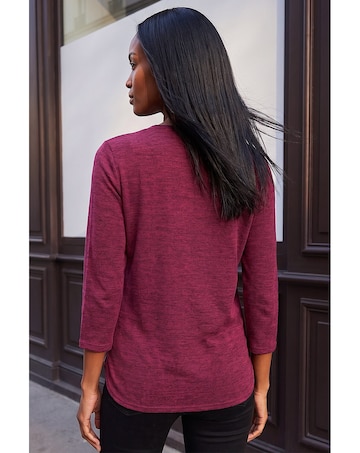Roman Curved Hem Stretch Top