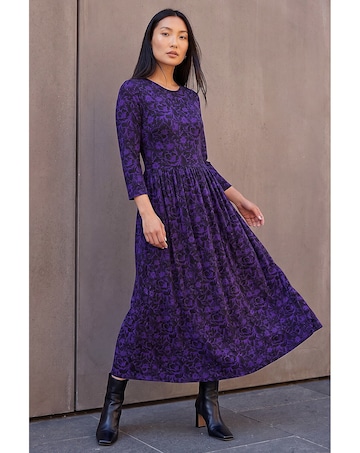 Roman Floral Print Midi Dress