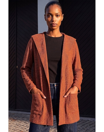 Roman Longline Hooded Cardigan