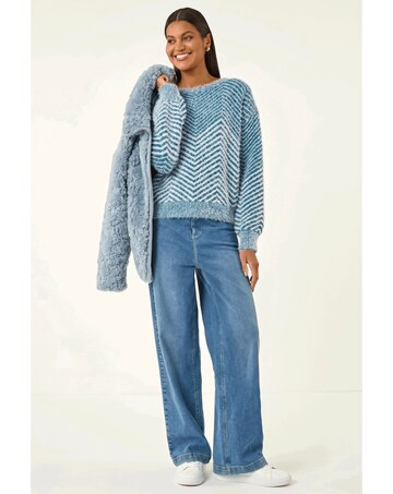 Roman Abstract Stripe Knit Jumper