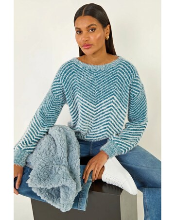 Roman Abstract Stripe Knit Jumper