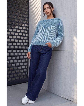 Roman Abstract Stripe Knit Jumper