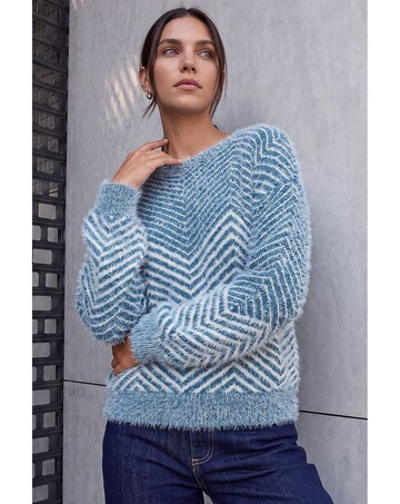 Roman Abstract Stripe Knit Jumper