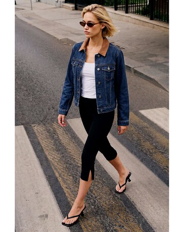 Roman Cord Collar Denim Jacket