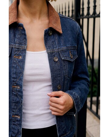 Roman Cord Collar Denim Jacket