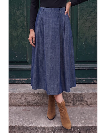 Roman A-Line Woven Skirt