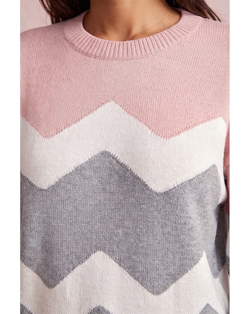 Roman Zig Zag Contrast Jumper