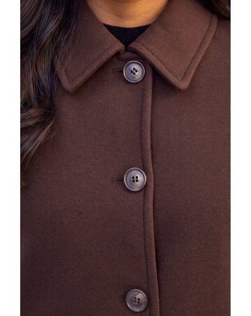 Roman Petite Collared Button Front Coat