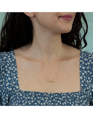 9ct Gold Diamond Cut Ovals Necklace