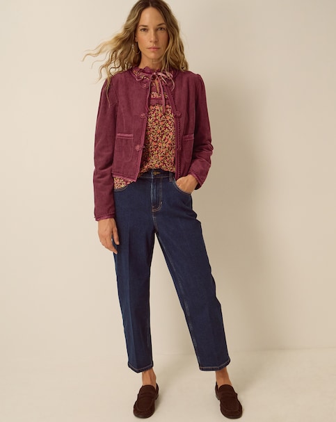 Monsoon Fay Flower Corduroy Jacket