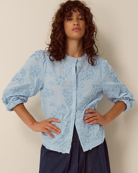 Monsoon Blair Floral Applique Blouse