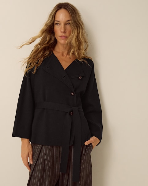 Monsoon Bess Belted Knit Jacket