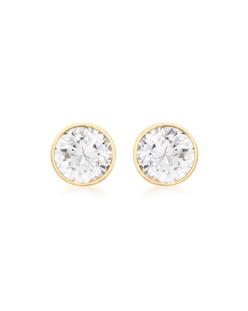 9Ct Gold Round Stud Earring