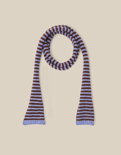 Monsoon Sage Stripe Skinny Scarf