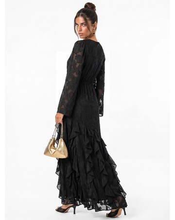Anaya Floral Burnout Maxi Dress
