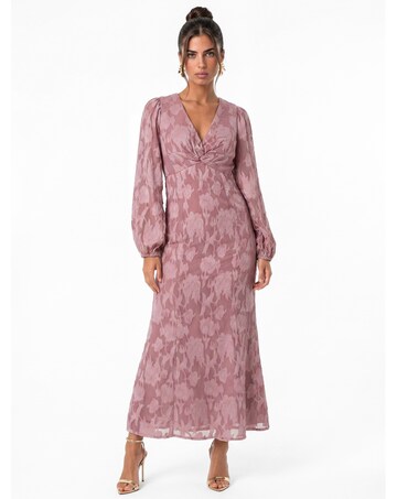 Anaya Floral Burnout Twist Midaxi Dress