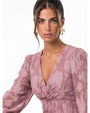 Anaya Floral Burnout Twist Midaxi Dress
