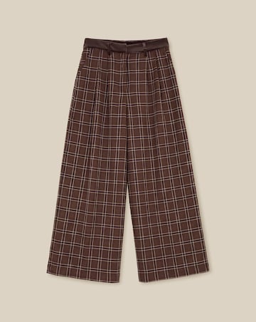 Monsoon Gracie Check Wide Leg Trousers