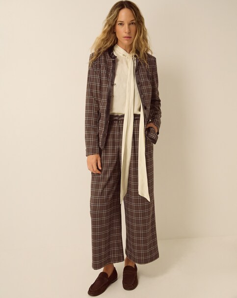 New In - Monsoon Gracie Check Wide Leg Trousers