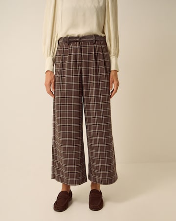 Monsoon Gracie Check Wide Leg Trousers