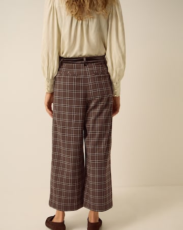 Monsoon Gracie Check Wide Leg Trousers