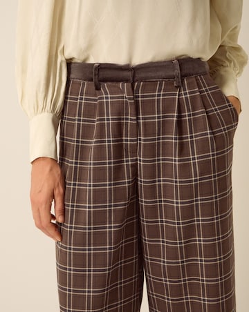 Monsoon Gracie Check Wide Leg Trousers