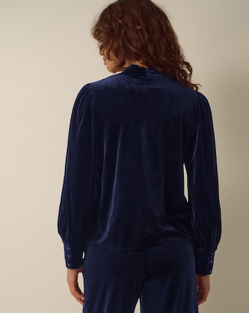Monsoon Tessa Neck Tie Velvet Shirt