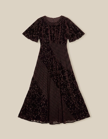 Monsoon Adeline Devore Polka Dot Dress