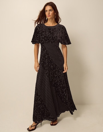 Monsoon Adeline Devore Polka Dot Dress