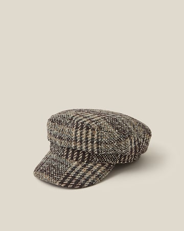 Monsoon Myla Check Baker Boy Hat