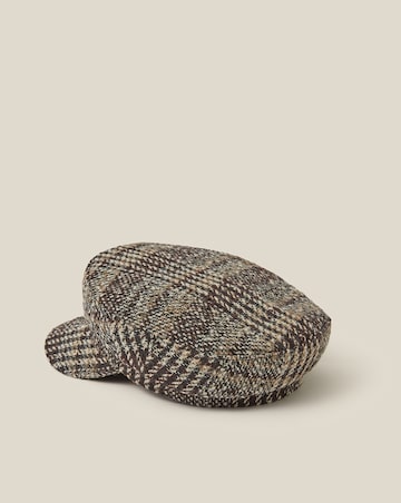 Monsoon Myla Check Baker Boy Hat