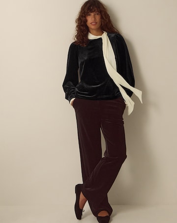 Monsoon Tia Tie Neck Velvet Top