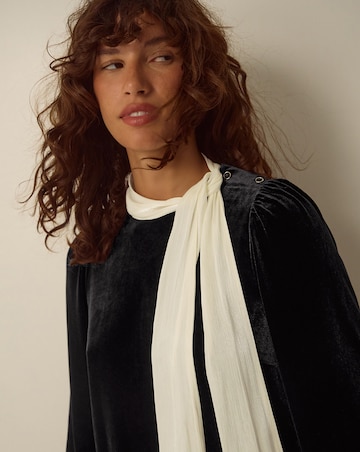 Monsoon Tia Tie Neck Velvet Top