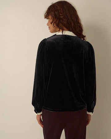 Monsoon Tia Tie Neck Velvet Top