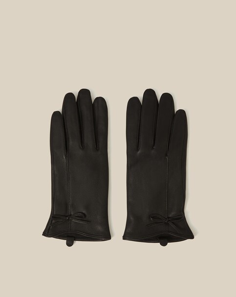 New In - Monsoon Sadie Bow Leather Gloves