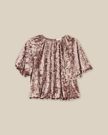 Monsoon Breeda Bubble Hem Velvet Top
