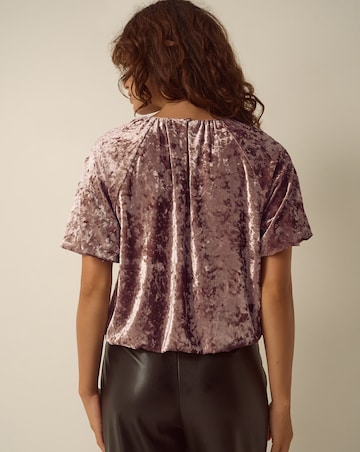 Monsoon Breeda Bubble Hem Velvet Top