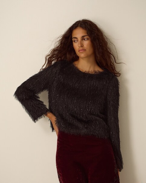New In - Monsoon Tessa Long Sleeve Fringe Top