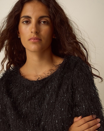 Monsoon Tessa Long Sleeve Fringe Top