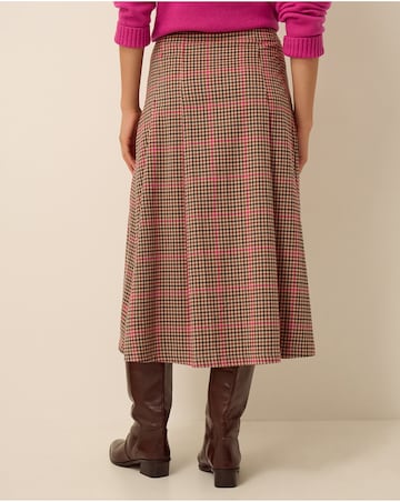 Monsoon Shelly Check Midi Skirt