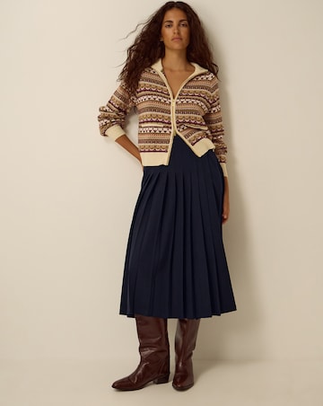 Monsoon Nancy Pleated Midi Skirt