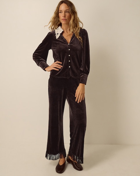 New In - Monsoon Tami Tassel Velvet Trousers