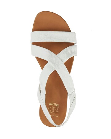 Dune Landies Leather Sandals Wide Fit