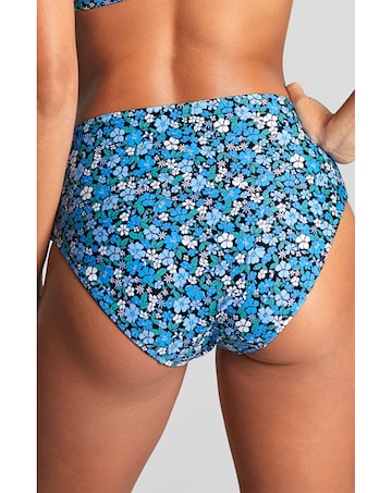 Panache High Waist Bikini Brief Blue Posy Print