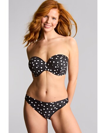 Panache Scarlett Bandeau Bikini Top Polka Dot Print