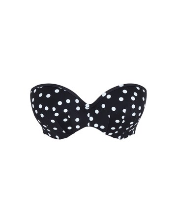 Panache Scarlett Bandeau Bikini Top Polka Dot Print
