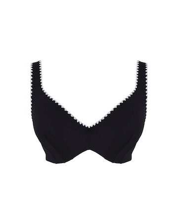 Panache Jennifer Plunge Bikini Top Aurora Black/White