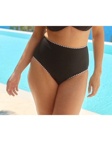 Panache High Waist Bikini Brief Aurora Black/White