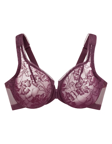 Glamorise Plus Size Lacey T-Back WonderWire Bra 9246